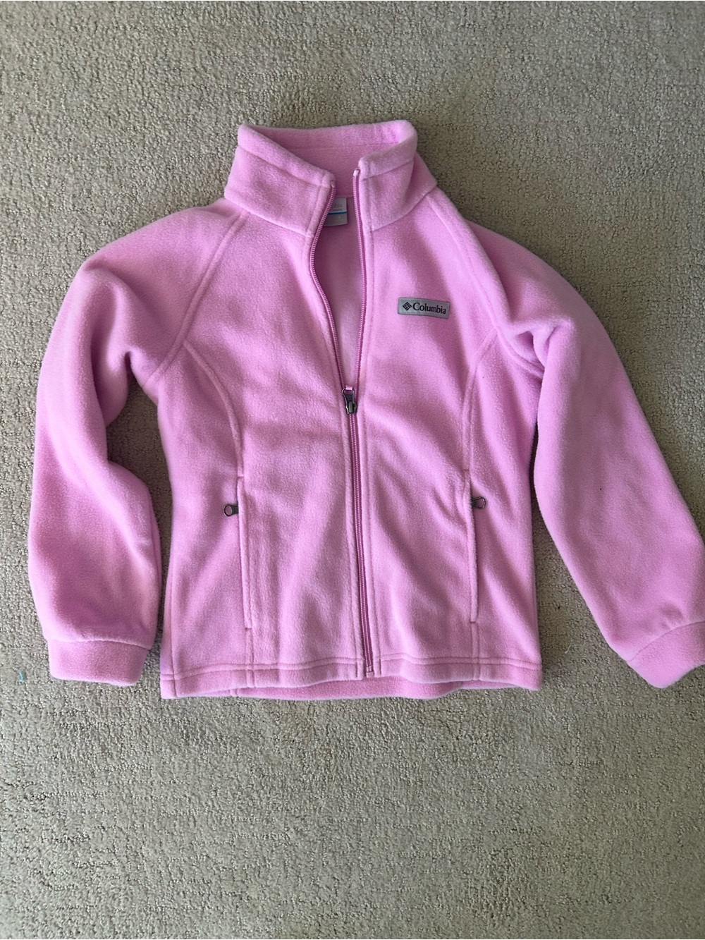 Columbia girls fleece zip up jacket small fall cozy